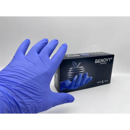 BENOVY MULTICOLOR НИТРИЛ медицинские цветные перчатки в Новокуйбышевске