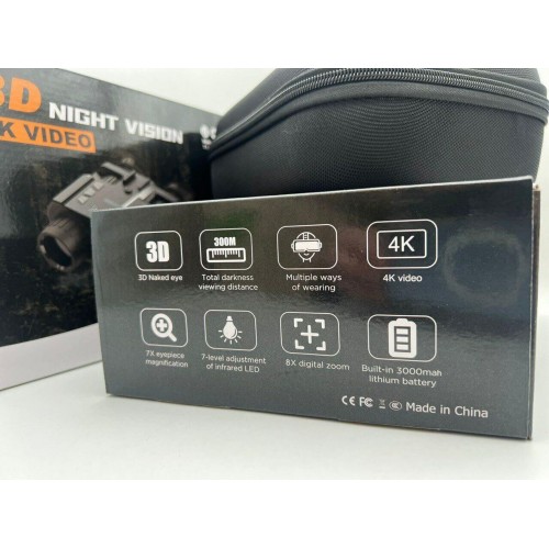 Бинокль ночного видения 3D NIGHT VISION / 4K VIDEO  (с креплением на голову)  в Новокуйбышевске