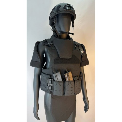 Бронежилет разгрузочный UNIVERSAL ARMOR в Новокуйбышевске (СВМПЭ + бронеплиты Бр5 класса) черный