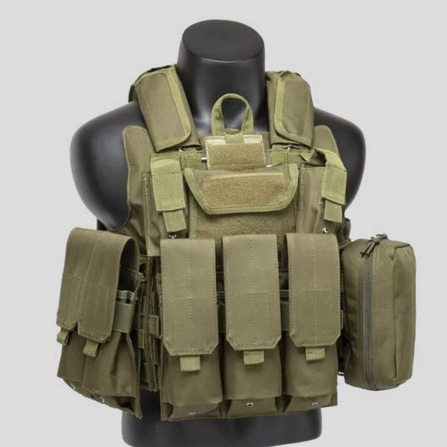 Тактический разгрузочный жилет «5 / пять карманов» с подсумками Tactical Molle Plate Carrier для съемных бронепластин в Новокуйбышевске