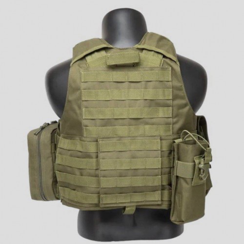 Тактический разгрузочный жилет «5 / пять карманов» с подсумками Tactical Molle Plate Carrier для съемных бронепластин в Новокуйбышевске