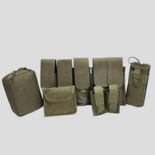 Тактический разгрузочный жилет «5 / пять карманов» с подсумками Tactical Molle Plate Carrier для съемных бронепластин в Новокуйбышевске